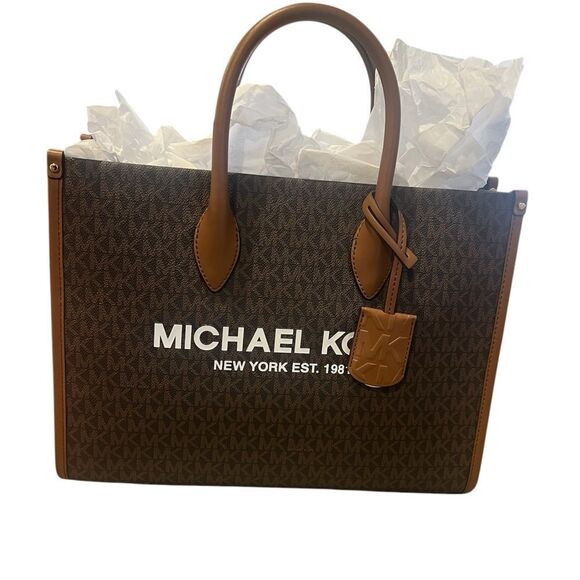 NWT Michael kors large Mirella logo tote bag with removable adjustable‎ strap - Picture 5 of 11